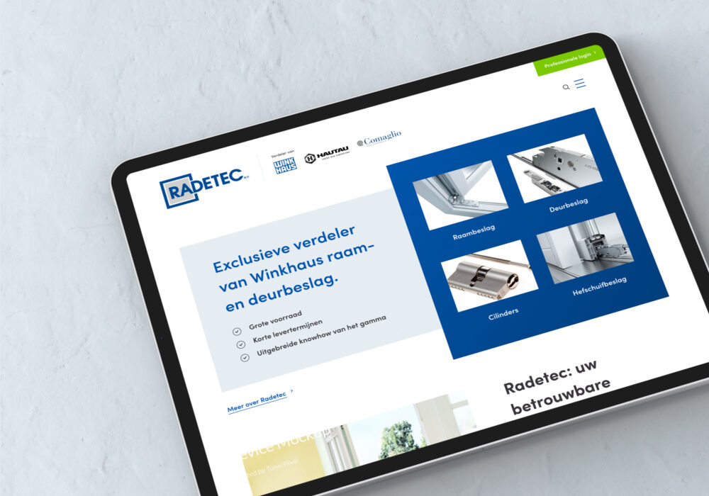 Radetec: Een website met bestelplatform als sluitende oplossing