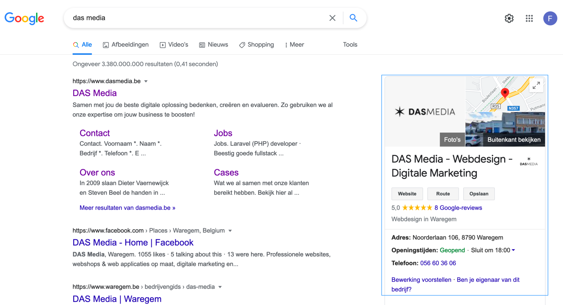 Das media Google zoeken