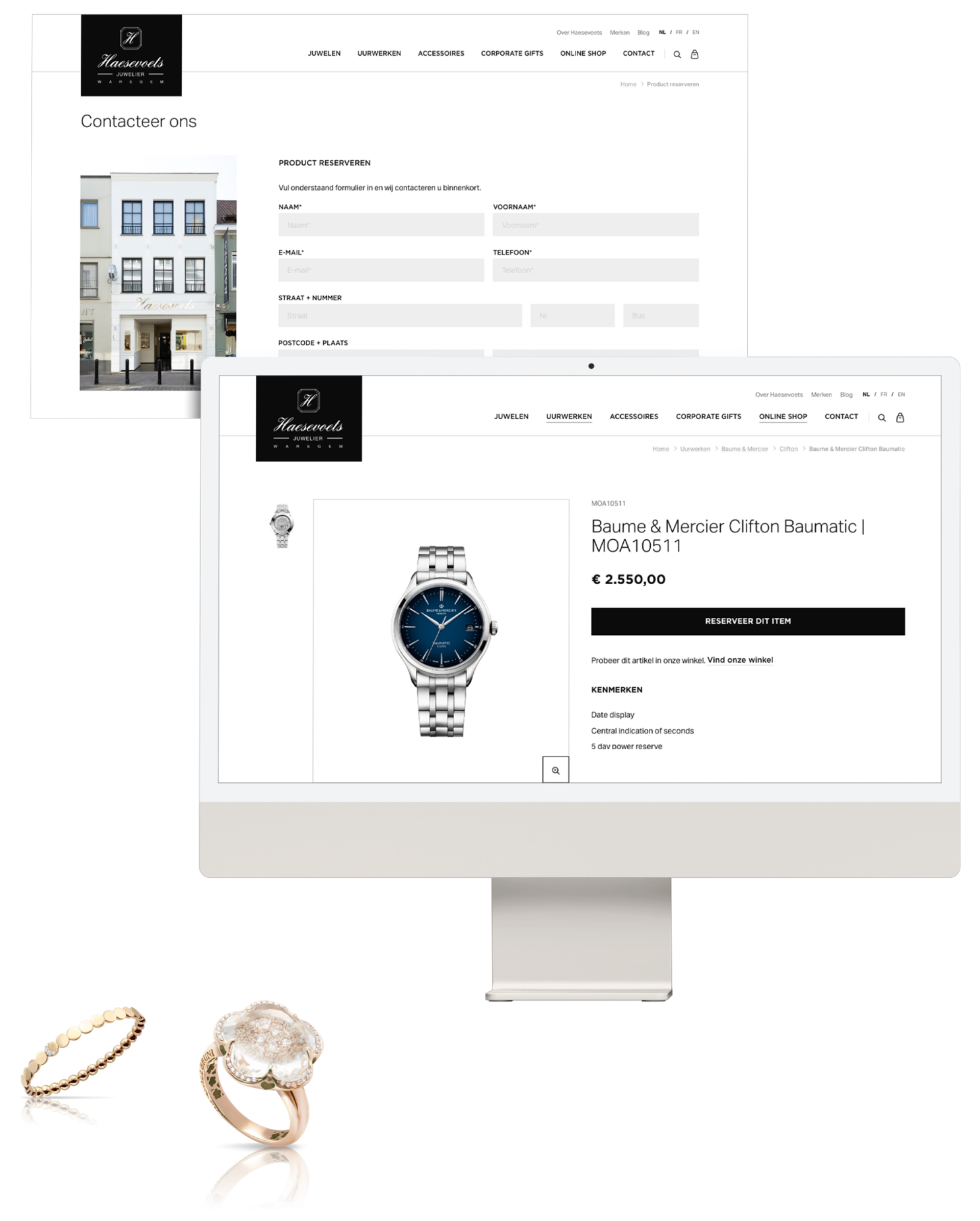 Dasmedia webshop ontwikkelen juwelierhaesevoets reserveer