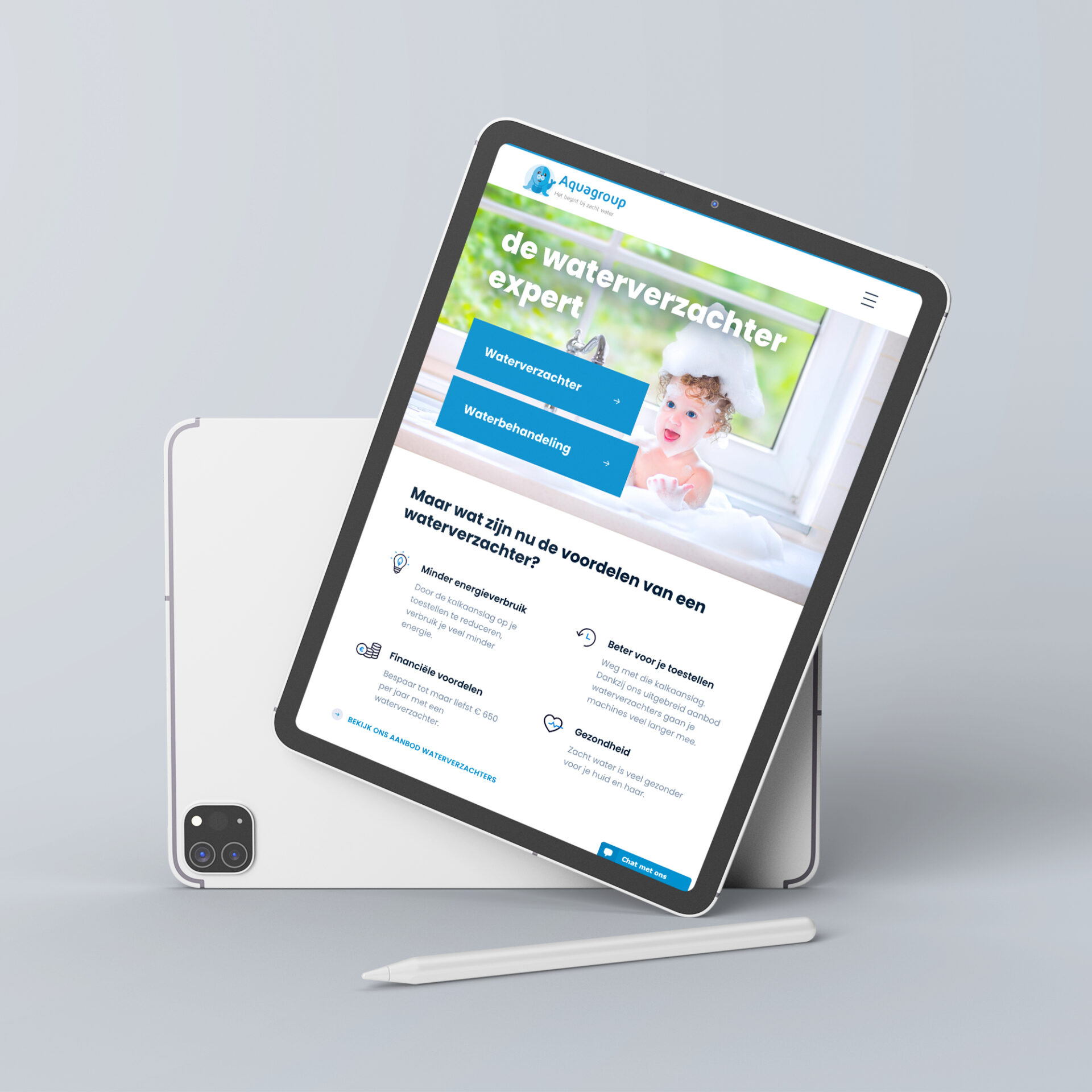 Dasmedia website ontwikkelen aquagroup headerbeeld