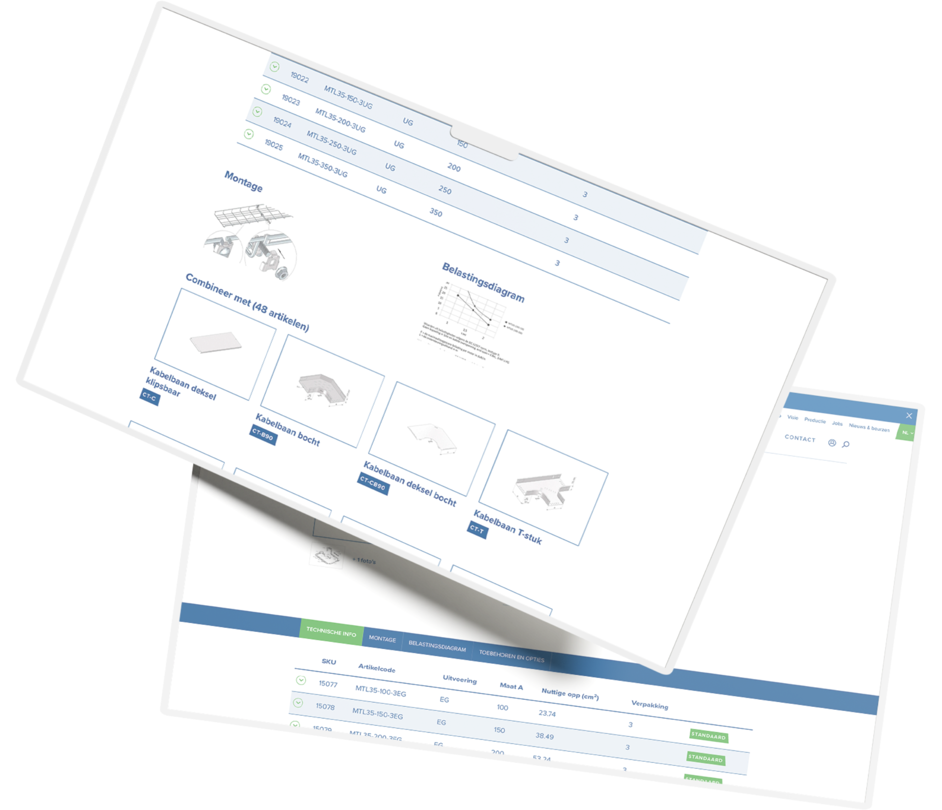 Trayco mockup technisch