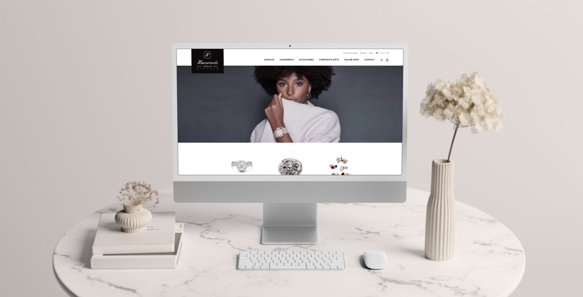 Dasmedia webshop ontwikkelen juwelierhaesevoets device
