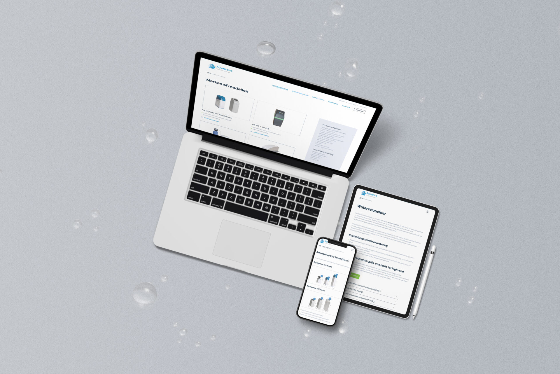 Dasmedia website ontwikkelen aquagroup beeld devices